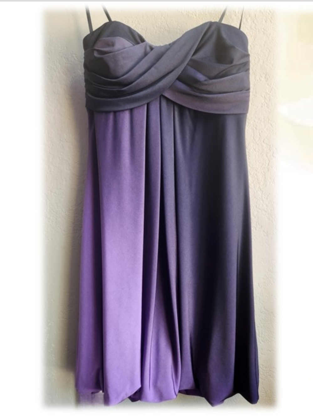 Xscape by Joanna Chen Strapless Purple Ombre Formal Dress - Size 4